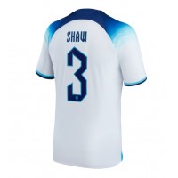 Billiga England Luke Shaw #3 Hemma fotbollskläder VM 2022 Kortärmad